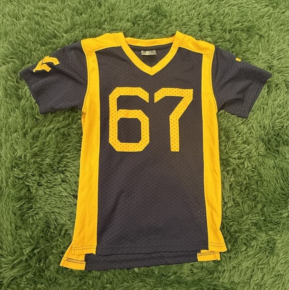 West Virginia Mountaineers Football Jersey Youth XS 4/5 Knights Apparel Navy